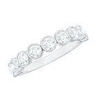 Rosec Jewels-Bezel Set Lab Grown Diamond Semi Eternity Ring for Women