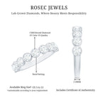 Rosec Jewels-Bezel Set Lab Grown Diamond Semi Eternity Ring for Women