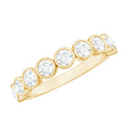 Rosec Jewels-Bezel Set Lab Grown Diamond Semi Eternity Ring for Women