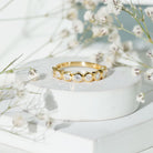 Rosec Jewels-Bezel Set Lab Grown Diamond Semi Eternity Ring for Women