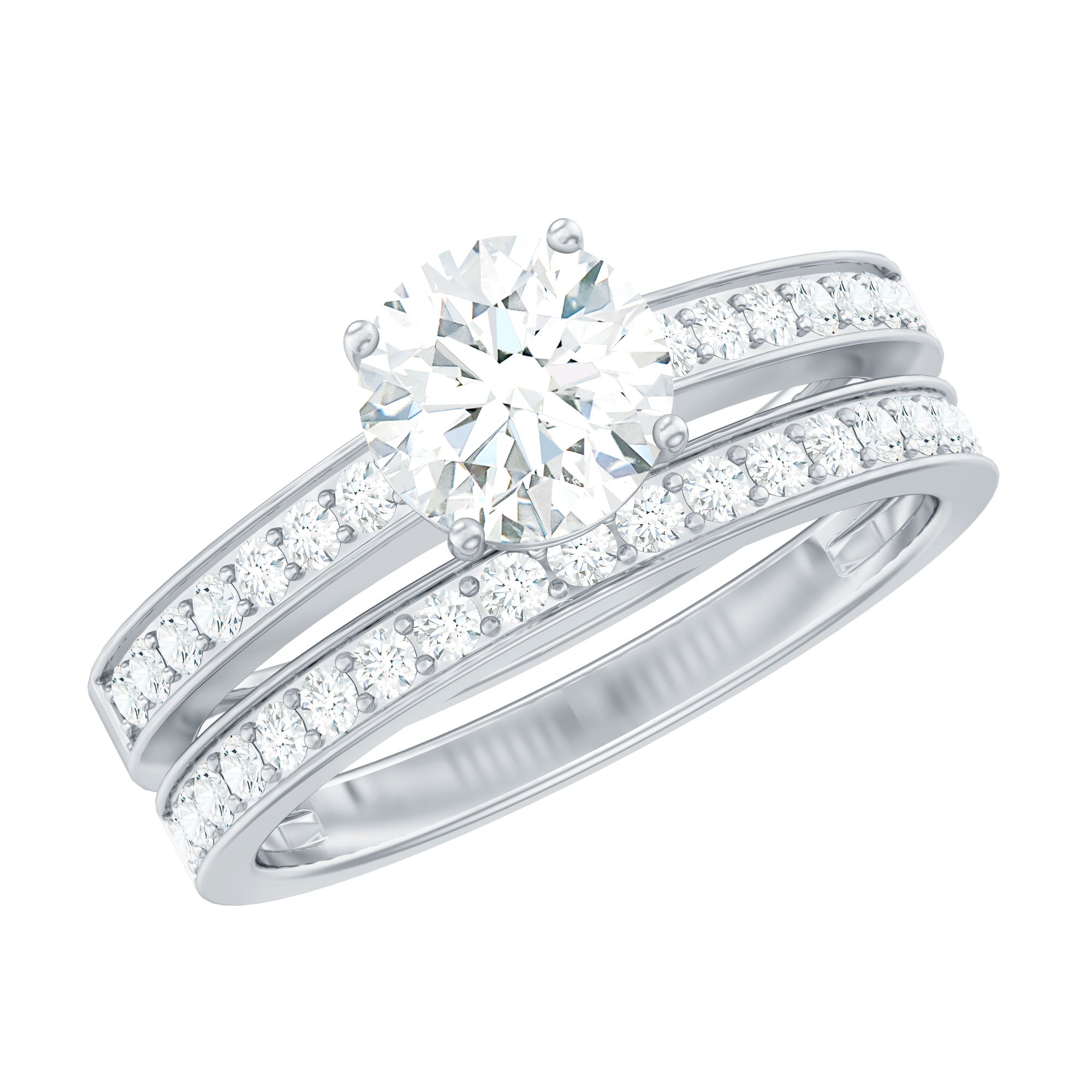 Rosec Jewels-Lab Grown Diamond Wedding and Engagement Ring Set
