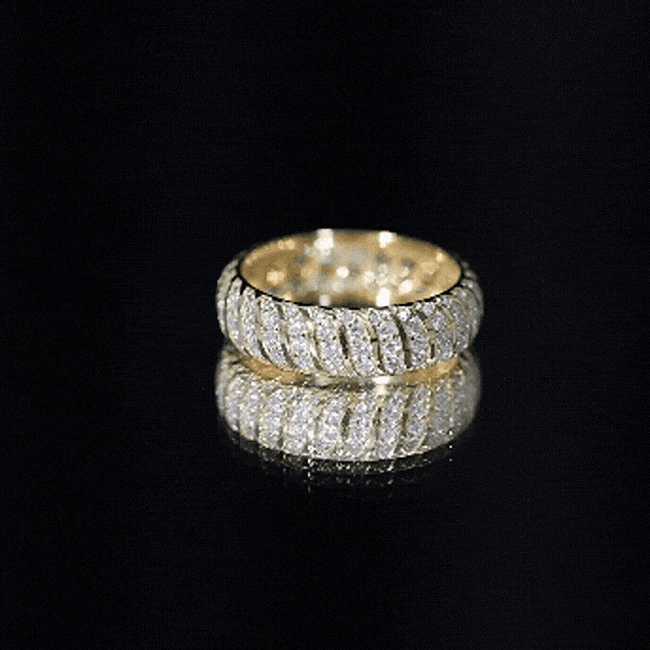 Rosec Jewels-Certified Lab Grown Diamond Wide Wedding Band for Women