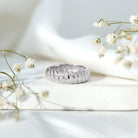 Rosec Jewels-Certified Lab Grown Diamond Wide Wedding Band for Women