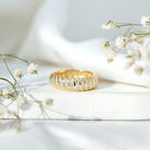 Rosec Jewels-Certified Lab Grown Diamond Wide Wedding Band for Women