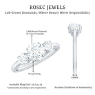 Rosec Jewels-Certified Lab Grown Diamond Three Stone Engagement Ring for Her
