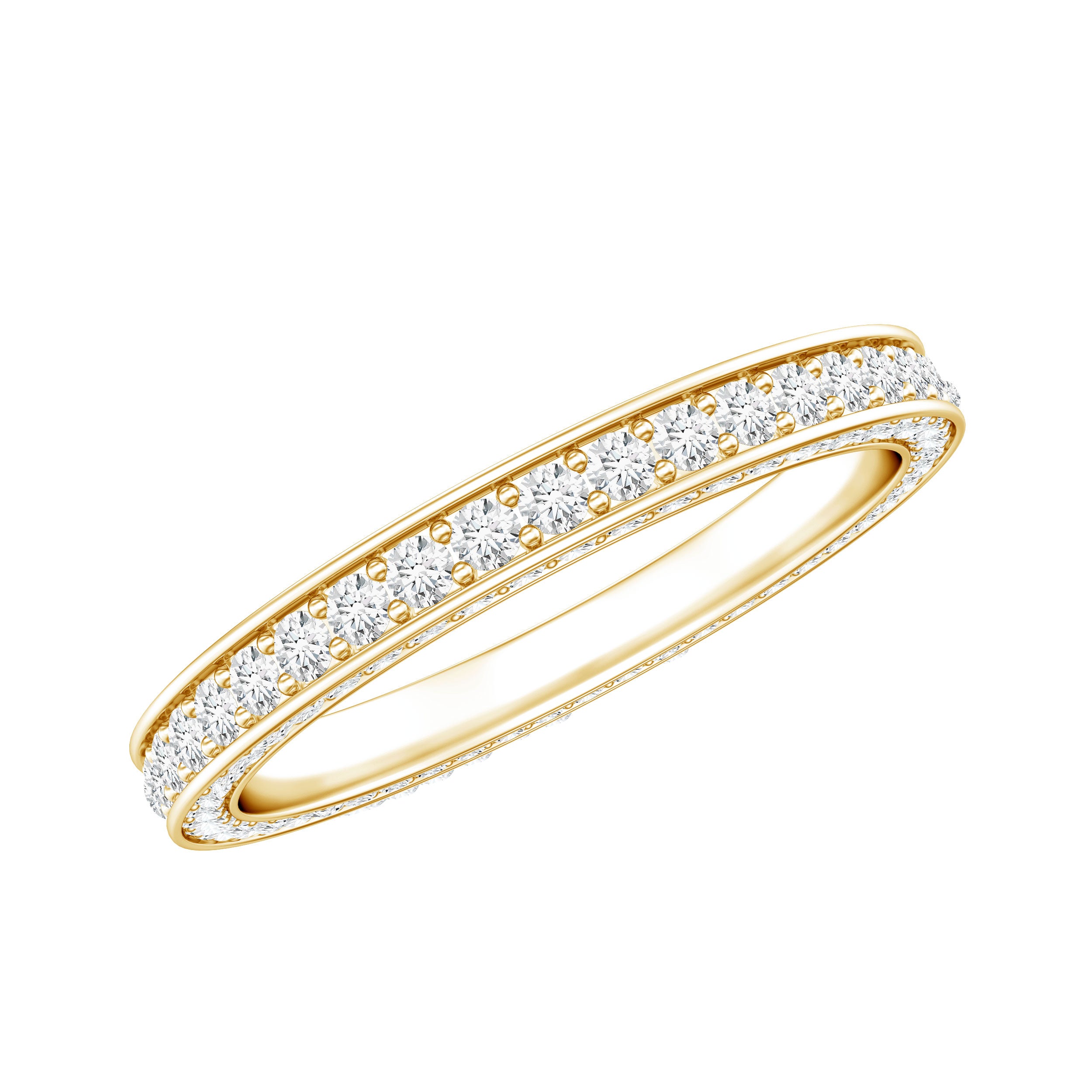 Certified Lab Created Diamond Wedding Bands for Women Lab - ( EF-VS ) - Rosec Jewels