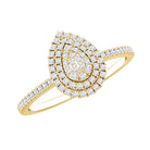 Lab Grown Diamond Pear Shaped Engagement Ring for Her Lab - ( EF-VS ) - Rosec Jewels