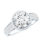 Rosec Jewels-Lab Grown Diamond Circle Engagement Ring With Rope Frame