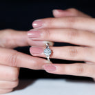 Rosec Jewels-Round Cut Lab Grown Diamond Unique Engagement Ring