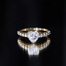 Certified 8 MM Lab Grown Diamond Heart Engagement Ring for Her Lab - ( EF-VS ) - Rosec Jewels