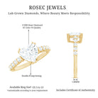 Rosec Jewels-Certified 8 MM Lab Grown Diamond Heart Engagement Ring for Her