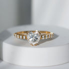 Rosec Jewels-Certified 8 MM Lab Grown Diamond Heart Engagement Ring for Her