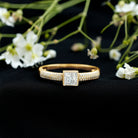 Rosec Jewels-Princess Cut Lab Grown Diamond Bezel Set Engagement Ring