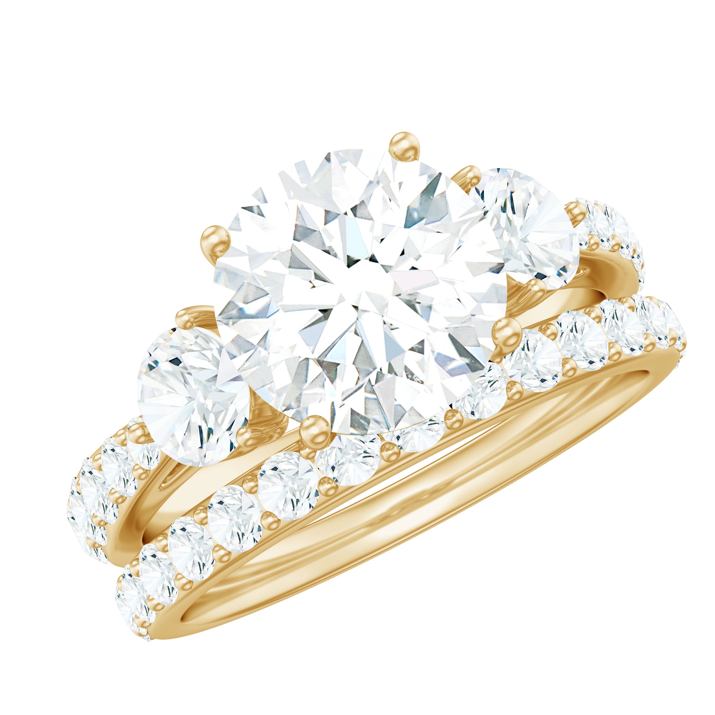 Rosec Jewels-Certified Lab Created Diamond Marriage Ring Set