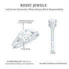 Rosec Jewels-4 Prong Lab Grown Diamond Solitaire Engagement Ring with Split Shank