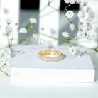 Rosec Jewels-Lab Grown Diamond 3 Row Wedding Band For Women