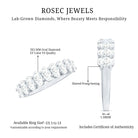 Rosec Jewels-Brilliant Cut Oval Diamond Semi Eternity Ring for Women