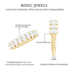 Rosec Jewels-Brilliant Cut Oval Diamond Semi Eternity Ring for Women