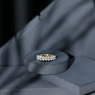 Rosec Jewels-Brilliant Cut Oval Diamond Semi Eternity Ring for Women