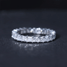 Certified Lab Grown Diamond Princess Cut Wedding Ring Lab - ( EF-VS ) - Rosec Jewels