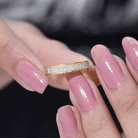 Certified Lab Created Diamond Princess Cut Wedding Band Lab - ( EF-VS ) - Rosec Jewels