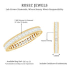 Rosec Jewels-Certified Lab Created Diamond Princess Cut Wedding Band