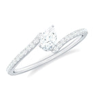 Rosec Jewels-Pear Cut Lab Grown Diamond Bypass Promise Ring