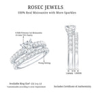 IGI Certified 1 Carat Lab Grown Diamond Princess Cut Engagement Ring with Band Lab - ( E-VS1 ) - Rosec Jewels