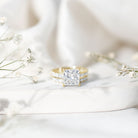 IGI Certified 2 Carat Lab Grown Diamond Princess Cut Bridal Ring Set Lab - ( E-VS1 ) - Rosec Jewels