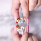 IGI Certified 2 Carat Lab Grown Diamond Princess Cut Bridal Ring Set Lab - ( E-VS1 ) - Rosec Jewels