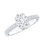 1.2 Carat Oval Shaped Lab Grown Diamond Engagement Ring with IGI Certificate Lab - ( E-VS1 ) - Rosec Jewels
