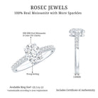 1.2 Carat Oval Shaped Lab Grown Diamond Engagement Ring with IGI Certificate Lab - ( E-VS1 ) - Rosec Jewels