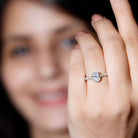 1.2 Carat Oval Shaped Lab Grown Diamond Engagement Ring with IGI Certificate Lab - ( E-VS1 ) - Rosec Jewels