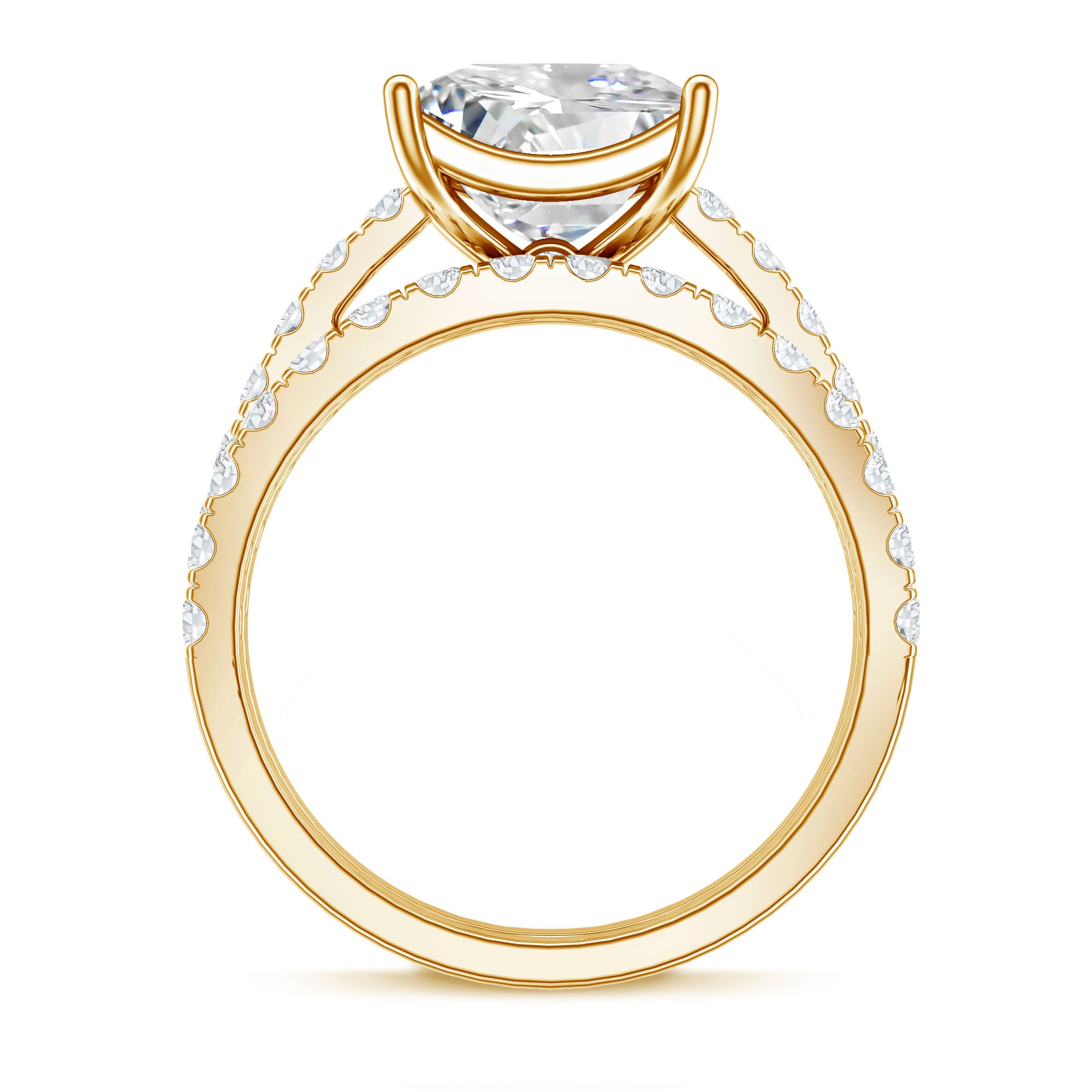 IGI Certified Huge 5 Carat Lab Grown Diamond Engagement Wedding Ring Set Lab - ( EF-VS ) - Rosec Jewels