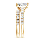IGI Certified Huge 5 Carat Lab Grown Diamond Engagement Wedding Ring Set Lab - ( EF-VS ) - Rosec Jewels