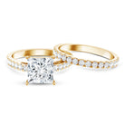 IGI Certified Huge 5 Carat Lab Grown Diamond Engagement Wedding Ring Set Lab - ( EF-VS ) - Rosec Jewels