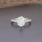 Lab Grown 2 Carat Diamond Oval Engagement Ring with IGI Certificate Lab - ( EF-VS ) - Rosec Jewels