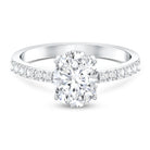 Lab Grown 2 Carat Diamond Oval Engagement Ring with IGI Certificate Lab - ( EF-VS ) - Rosec Jewels