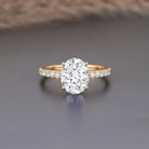 Lab Grown 2 Carat Diamond Oval Engagement Ring with IGI Certificate Lab - ( EF-VS ) - Rosec Jewels