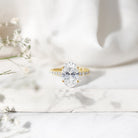 IGI Certified 4 Carat Oval Lab Grown Diamond Huge Engagement Ring Lab - ( E-VS1 ) - Rosec Jewels