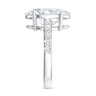 5 Carat Big Lab Grown Diamond Oval Engagement Ring with IGI Certificate Lab - ( E-VS1 ) - Rosec Jewels