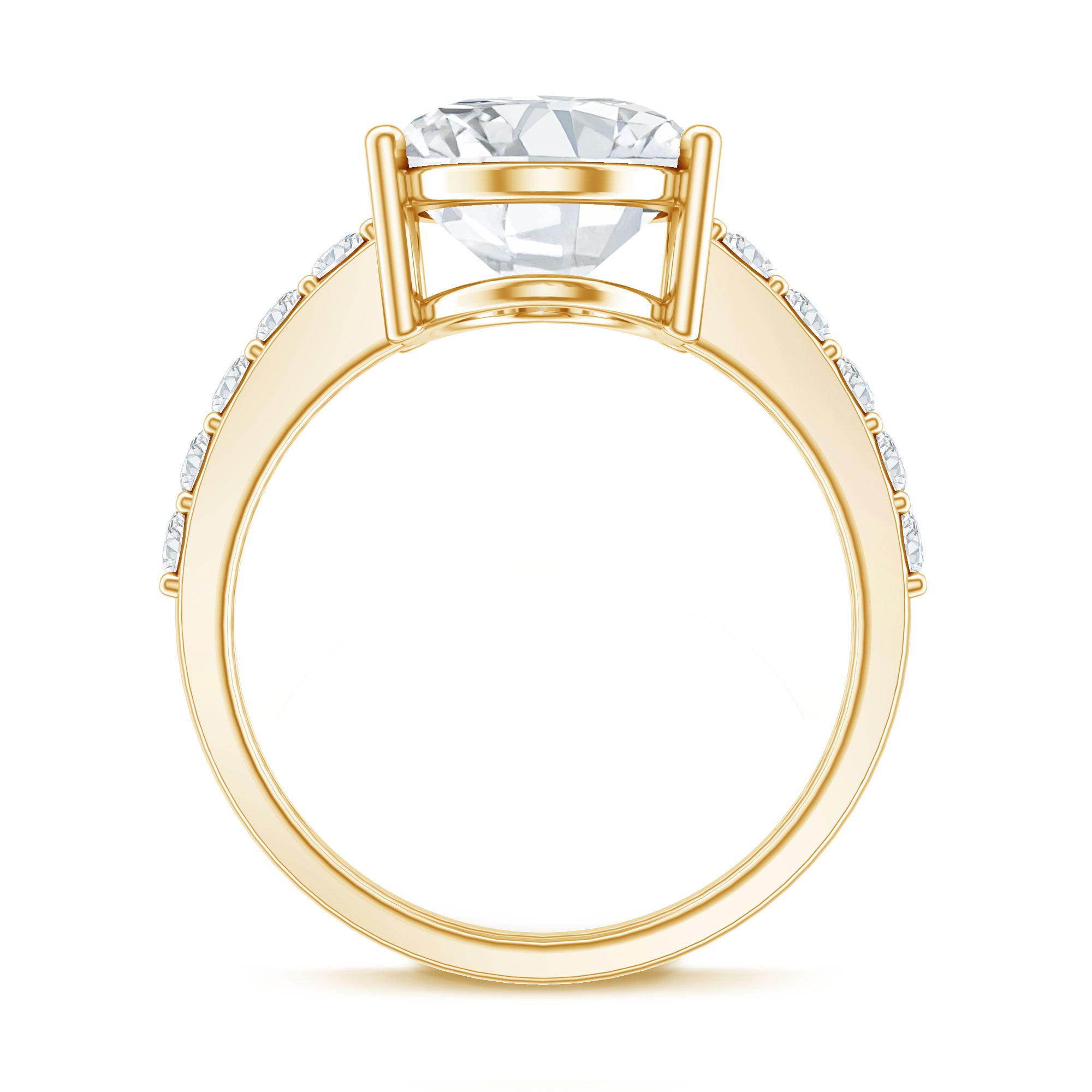 5 Carat Big Lab Grown Diamond Oval Engagement Ring with IGI Certificate Lab - ( E-VS1 ) - Rosec Jewels