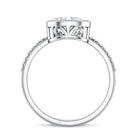IGI Certified Lab Diamond Engagement Ring with 2 Carat Oval Lab - ( EF-VS ) - Rosec Jewels