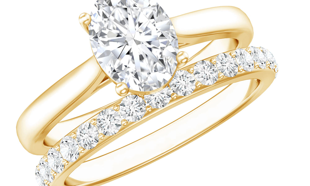 Oval Lab Diamond Bridal Set