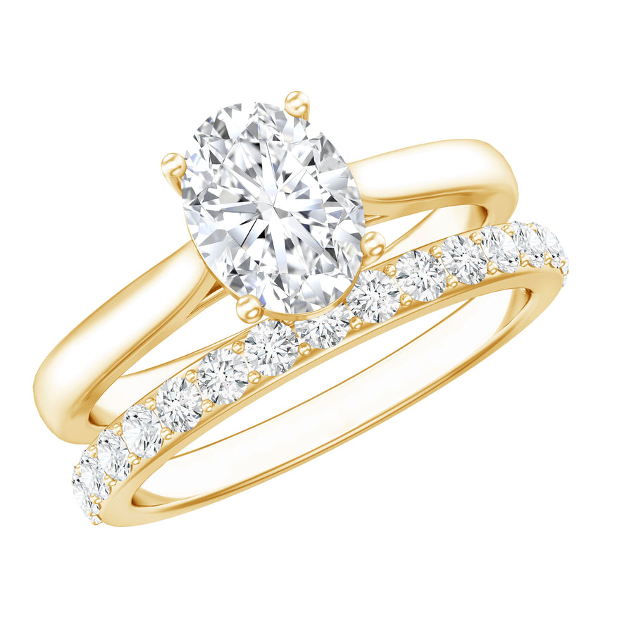 Oval Lab Diamond Bridal Set