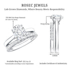 IGI Certified 2 Carat Oval Lab Grown Diamond Bridal Ring Set of 2 Lab - ( EF-VS ) - Rosec Jewels