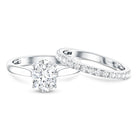 IGI Certified 2 Carat Oval Lab Grown Diamond Bridal Ring Set of 2 Lab - ( EF-VS ) - Rosec Jewels