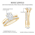 IGI Certified 2 Carat Oval Lab Grown Diamond Bridal Ring Set of 2 Lab - ( EF-VS ) - Rosec Jewels