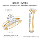 IGI Certified 2 Carat Oval Lab Grown Diamond Bridal Ring Set of 2 Lab - ( E-VS1 ) - Rosec Jewels