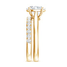IGI Certified 2 Carat Oval Lab Grown Diamond Bridal Ring Set of 2 Lab - ( EF-VS ) - Rosec Jewels